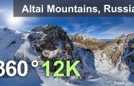 Altai Mountains, Russia. 360 12K aerial video