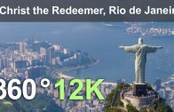 Christ the Redeemer. The Icon of Rio de Janeiro. Brazil. Aerial 360 video in 12K