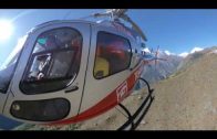 Nepal Helicopter Flight over Everest base camp trail in the Khumbu Valley in 360 degrees