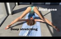 Deep snail pose + variations, relaxing yoga + stretching – MilaDoesYoga