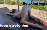 Stretching out my long legs + relaxing yoga in nature – MilaDoesYoga
